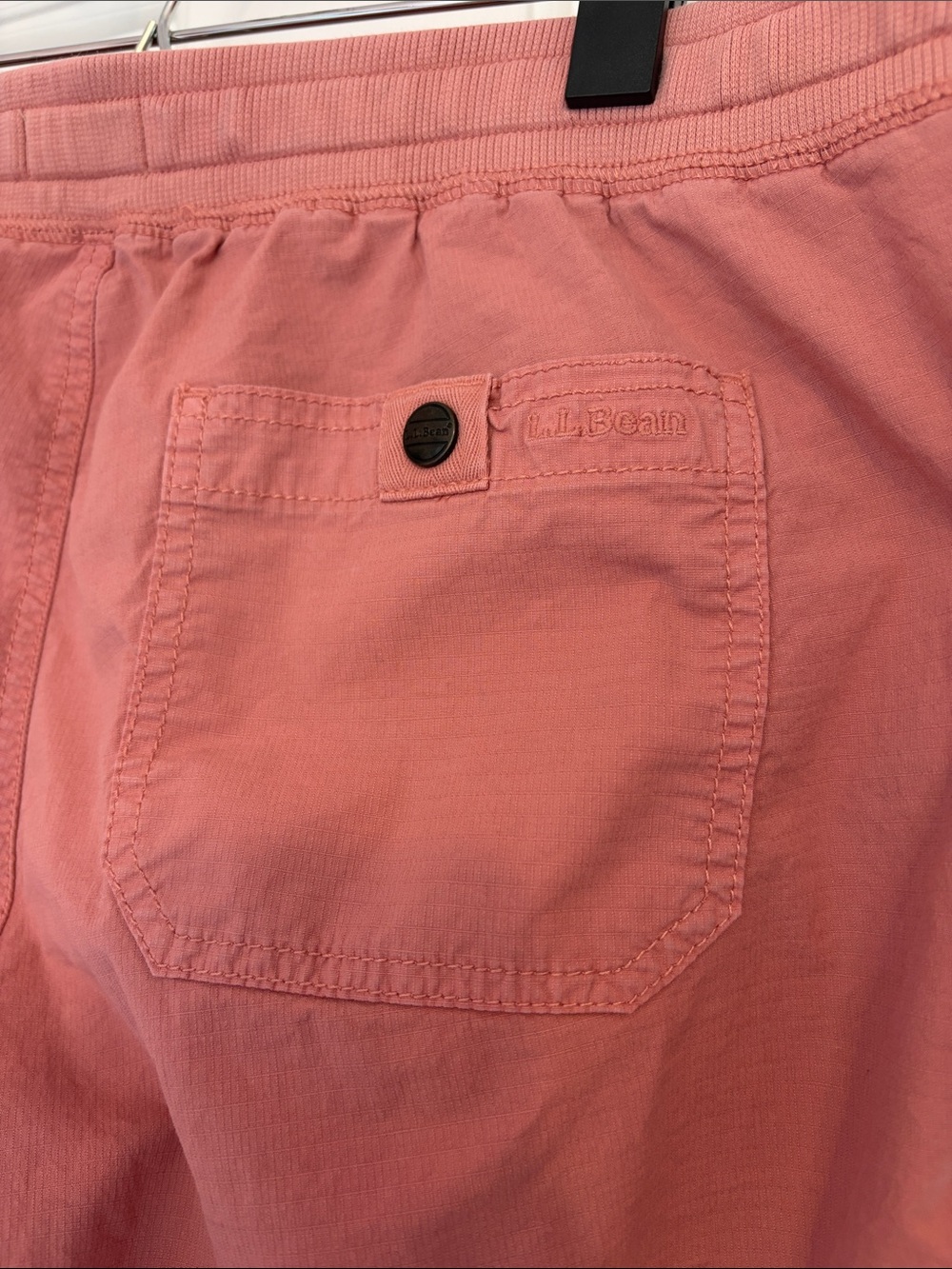 LL Bean Women’s Pink Ripstop Pants Pull On Drawstring Mauve, Size Medium - Picture 6 of 10